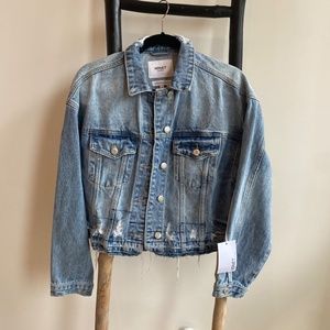 Vervet Oversized Cropped Denim Jacket